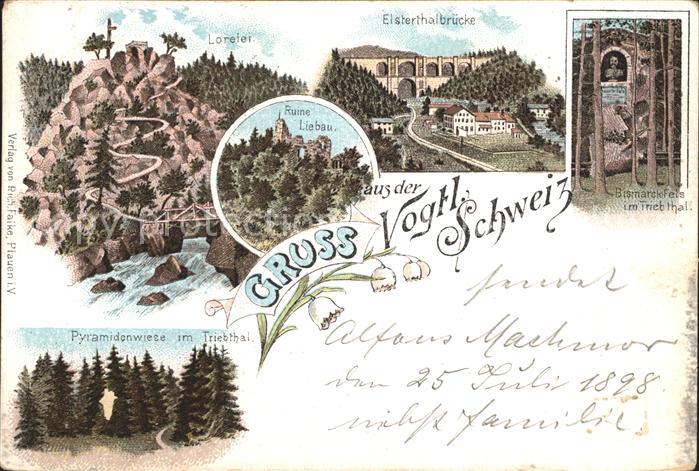 Liebau Poehl Vogtland Lorelei Elstertalbruecke Bismarckfels Triebtal Pyramidenwi