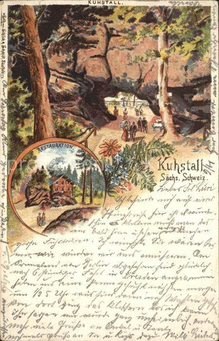 Lichtenhain Sebnitz Kuhstall Felsentor Elbsandsteingebirge Restauration