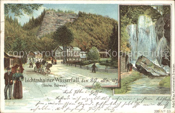 Lichtenhain Sebnitz Wasserfall Gaststaette Litho Reichspost