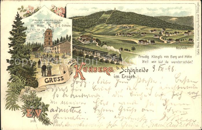 Schoenheide Erzgebirge Panorama Neuheide Eisenbahn Prinz Georg Turm Kuhberg Lith