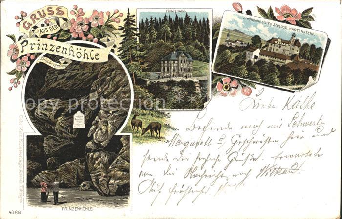 Hartenstein Zwickau Prinzenhoehle Forsthaus Schoenburgsches Schloss
