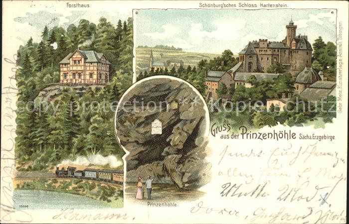 Hartenstein Zwickau Forsthaus Eisenbahn Prinzenhoehle Schoenburgsches Schloss Ba