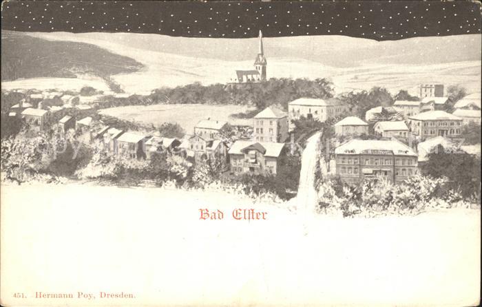 Bad Elster Ortsansicht mit Kirche Reichspost