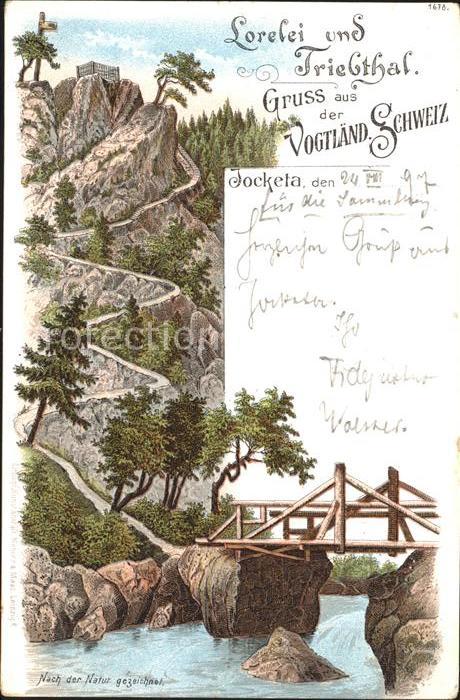 Jocketa Lorelei Triebtal Reichspost Kuenstlerkarte
