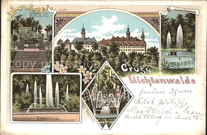 Lichtenwalde Sachsen Schloss Garten Kronbassin Siebenkuenste Wasserkuenste Delph