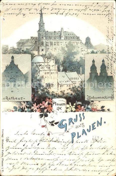 Plauen Vogtland Rathaus Schloss Johanneskirche