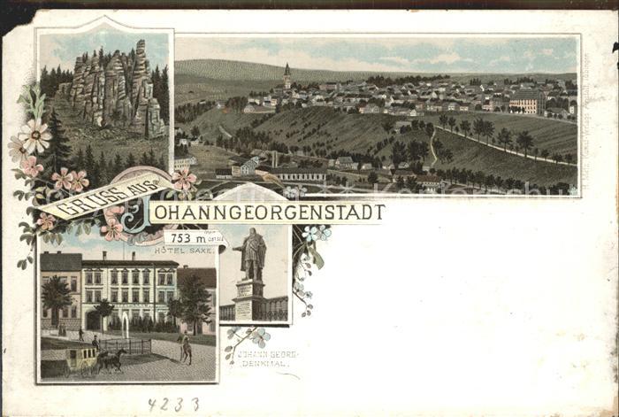 Johanngeorgenstadt Panorama Felsen Elbsandsteingebirge Hotel Saxe Denkmal