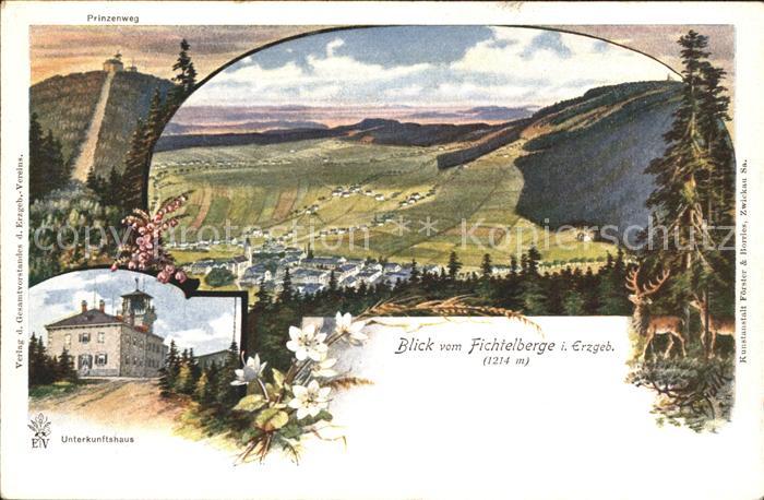 Oberwiesenthal Erzgebirge Panorama Fichtelberg Prinzenweg Unterkunftshaus Kuenst