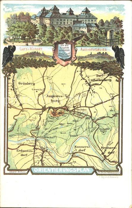 Augustusburg Landkarte Schloss Luftkurort