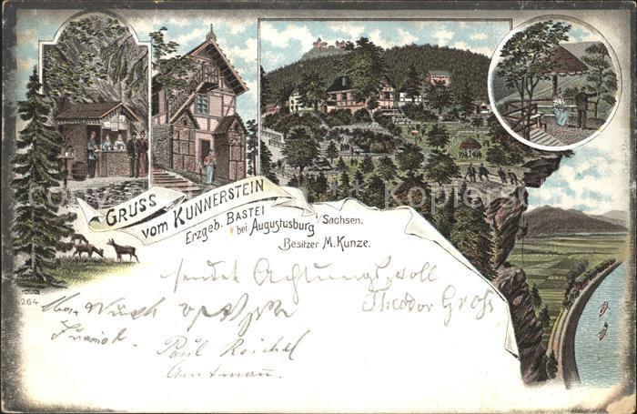 Augustusburg Kunnerstein Ausflugsziel Reichspost Litho