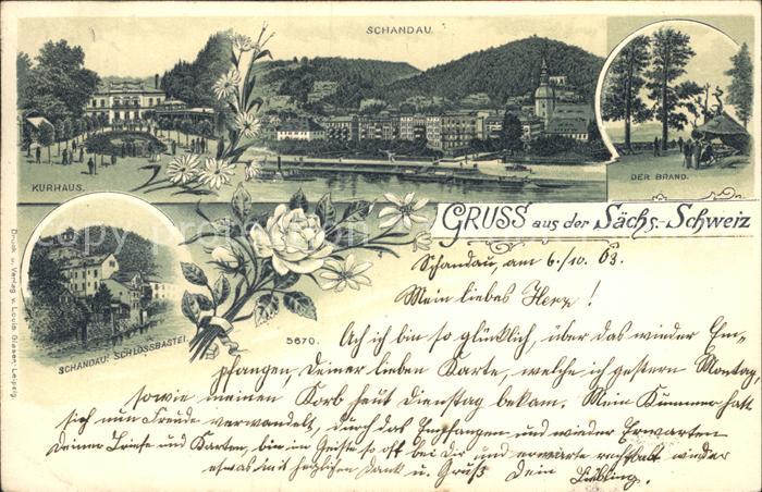 Schandau Bad Elbeufer Kurhaus Der Brand Schlossbastei