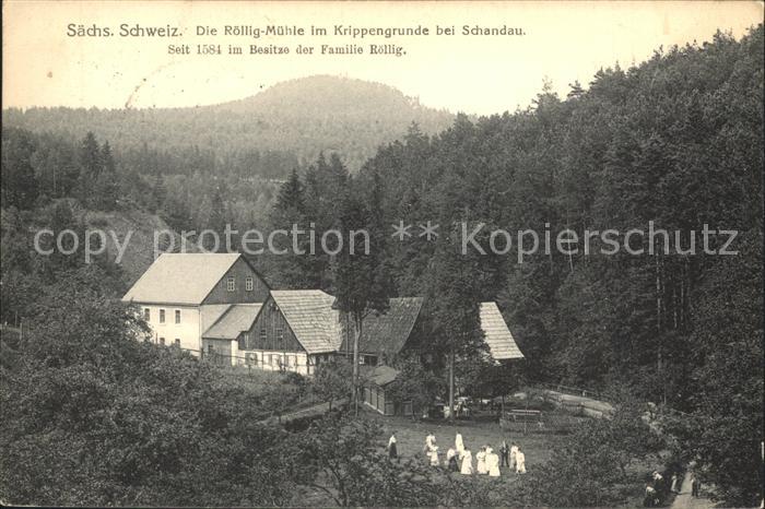 Schandau Bad Roellig Muehle im Krippengrund
