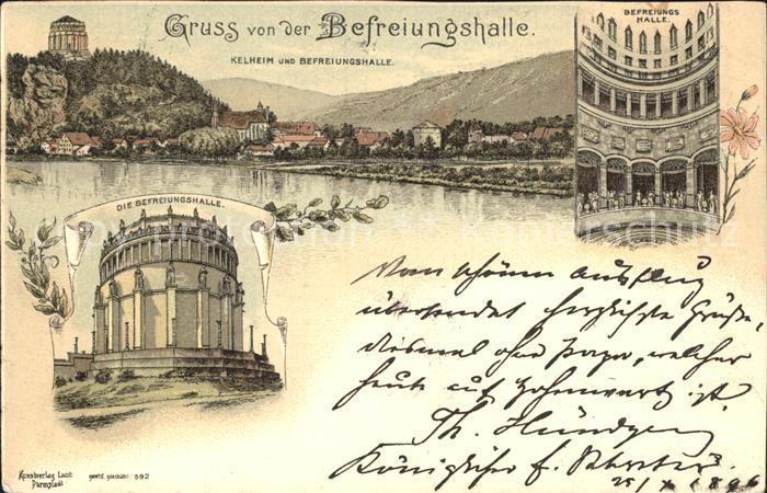 Kelheim Befreiungshalle Koenigreich Bayern Litho