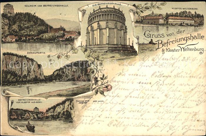 Kelheim Befreiungshalle Kloster Weltenburg Donau Koenigreich Bayern