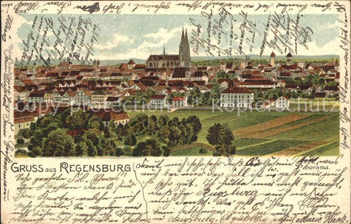 REGENSBURG Bayern Stadtbild mit Dom