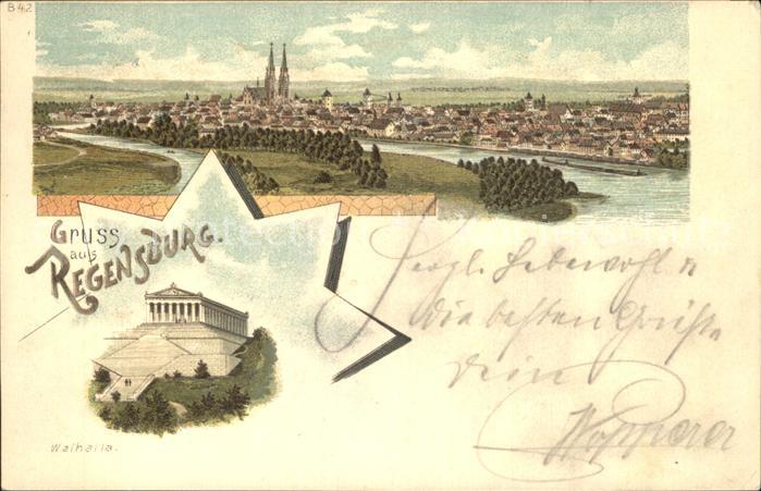 REGENSBURG Bayern Panorama Walhalla Ruhmeshalle