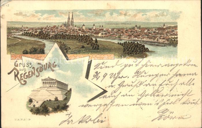 REGENSBURG Bayern Panorama Walhalla Ruhmeshalle