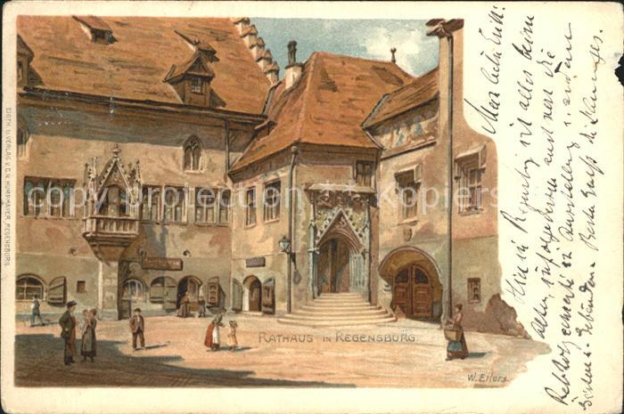 REGENSBURG Bayern Rathaus Kuenstlerkarte W. Eilers