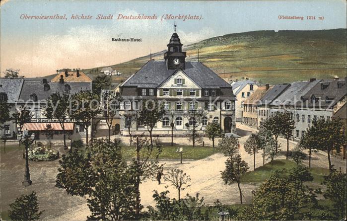 Oberwiesenthal Erzgebirge Rathaus Hotel Fichtelberg