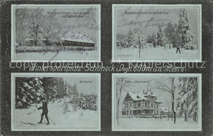 Schoeneck Vogtland Wintersporthotel Tannenhaus Waldlandschaft Rauhfroste Villa W