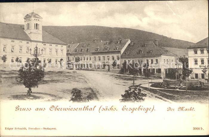 Oberwiesenthal Erzgebirge Marktplatz Rathaus