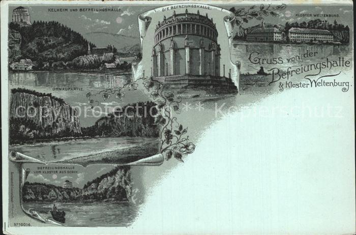 Kelheim Befreiungshalle Kloster Weltenburg Donau Mondscheinkarte