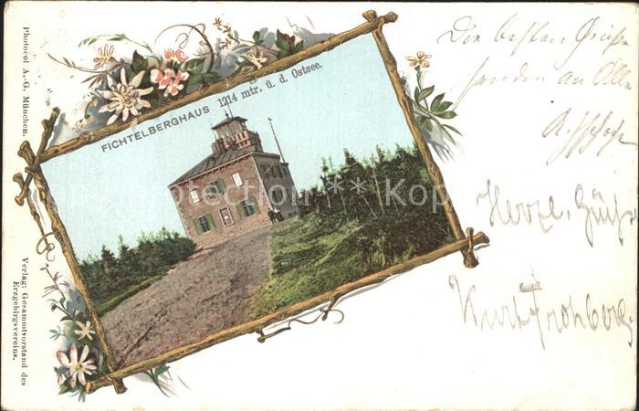 Oberwiesenthal Erzgebirge Fichtelberghaus Bilderrahmen Blumen