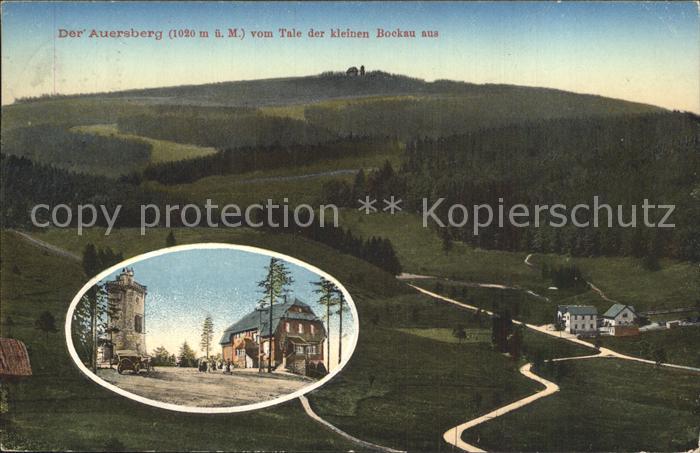 Auersberg Wildenthal Der Auersberg vom Tal der kleinen Bockau aus Unterkunftshau