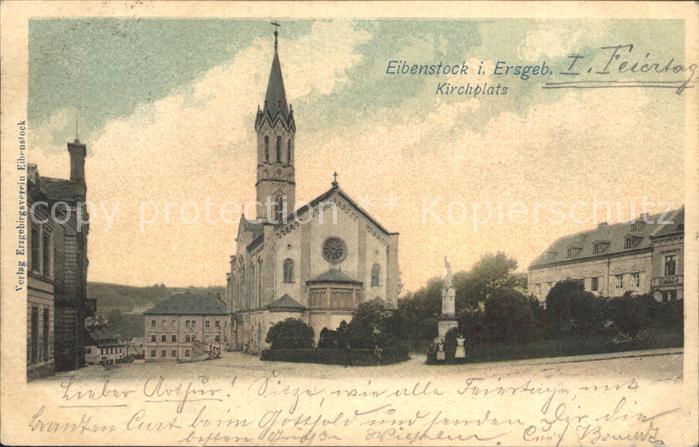Eibenstock Kirchplatz Kirche