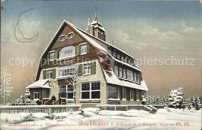 Eibenstock Wandererheim Bielhaus im Winter