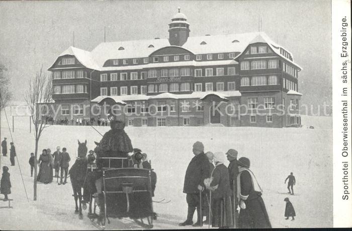 Oberwiesenthal Erzgebirge Sporthotel Pferdeschlitten