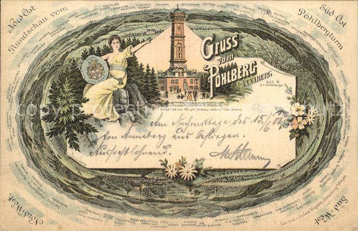 Annaberg-Buchholz Erzgebirge Rundschau vom Poehlbergturm