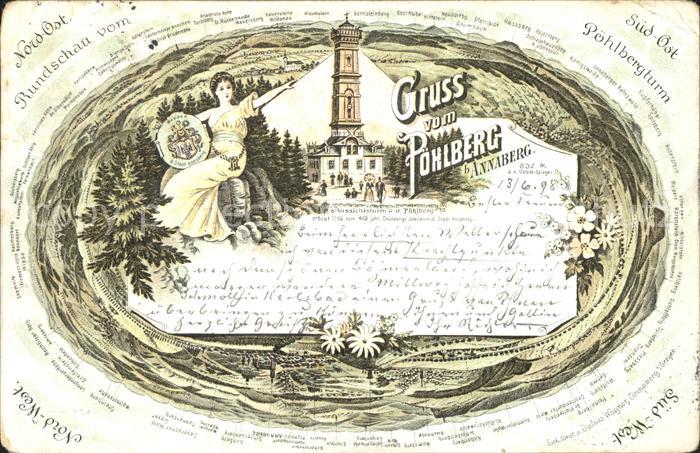 Annaberg-Buchholz Erzgebirge Rundschau vom Poehlbergturm