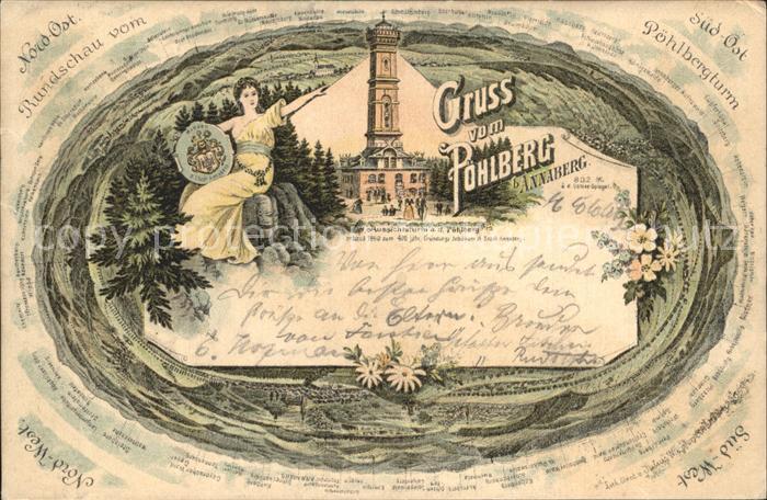 Annaberg-Buchholz Erzgebirge Rundschau vom Poehlbergturm