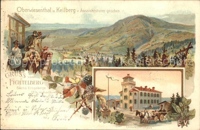 Oberwiesenthal Erzgebirge Panorama Blick vom Fichtelberg Aussichtsturm Keilberg