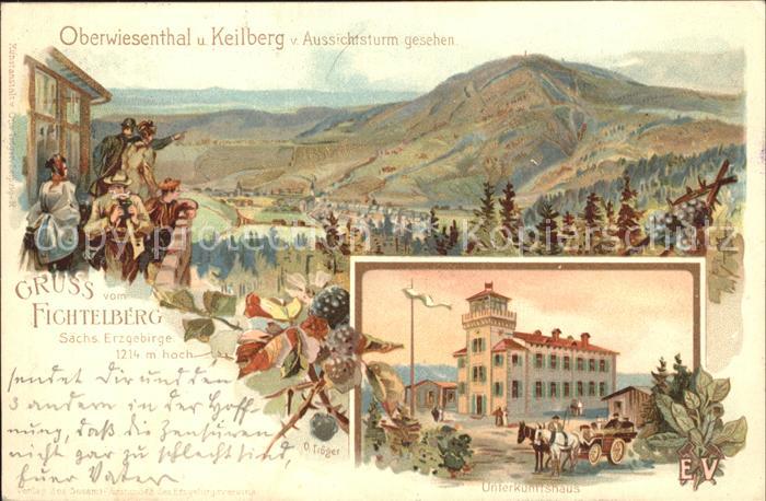 Oberwiesenthal Erzgebirge Panorama Blick vom Fichtelberg Aussichtsturm Keilberg