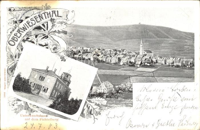 Oberwiesenthal Erzgebirge Gesamtansicht mit Fichtelberg Unterkunftshaus