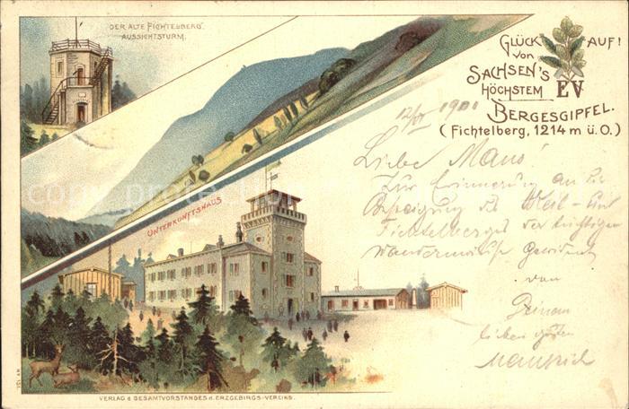 Oberwiesenthal Erzgebirge Fichtelberg Unterkunftshaus Aussichtsturm