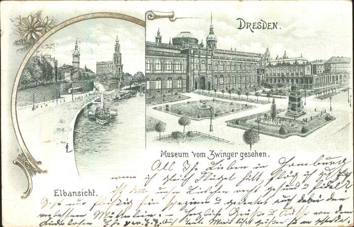 DRESDEN Elbe Museum vor dem Zwinger