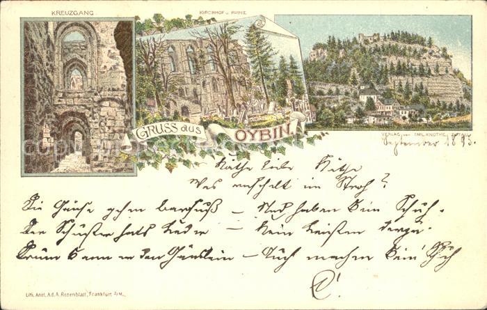 Oybin Sachsen Kreuzgang Friedhof und Kirchruine