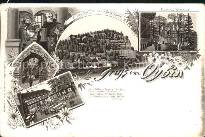 Oybin Sachsen Kreuzgang Friedhof und Kirchruine Gesellschaftsplatz Berg