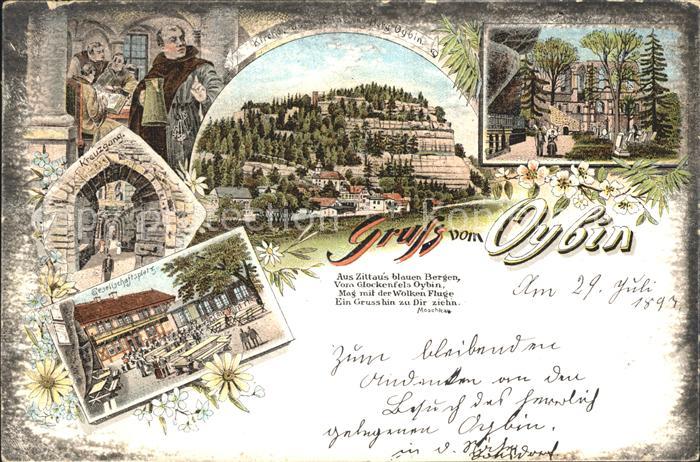 Oybin Sachsen Kreuzgang Friedhof und Kirchruine Gesellschaftsplatz Berg