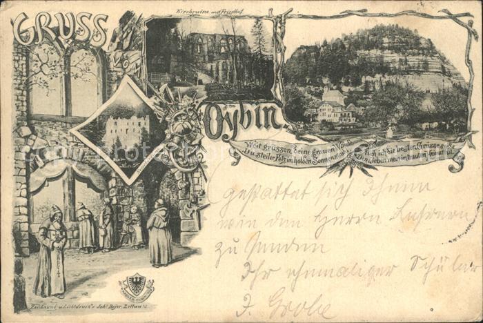 Oybin Sachsen Kreuzgang Friedhof und Kirchruine Berg