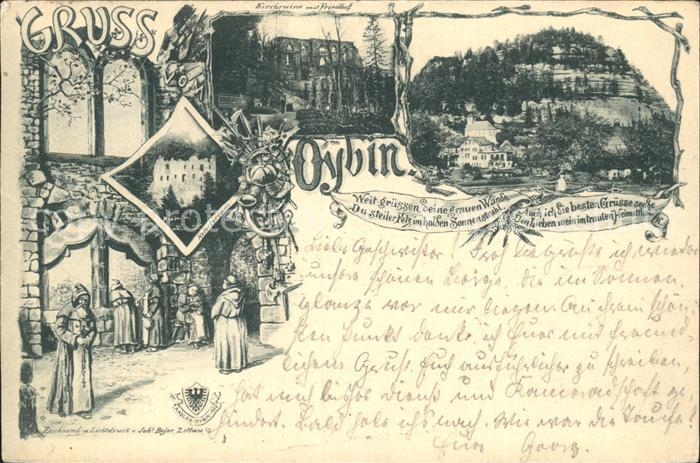 Oybin Sachsen Kreuzgang Friedhof und Kirchruine