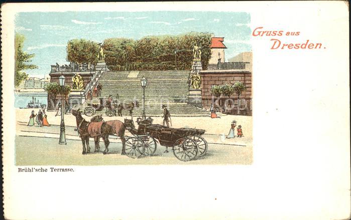 DRESDEN Elbe Bruehl´sche Terrasse