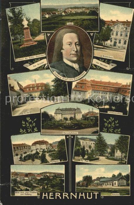 Herrnhut Bruederhaus Herrschaftshaus Kirche Marktplatz