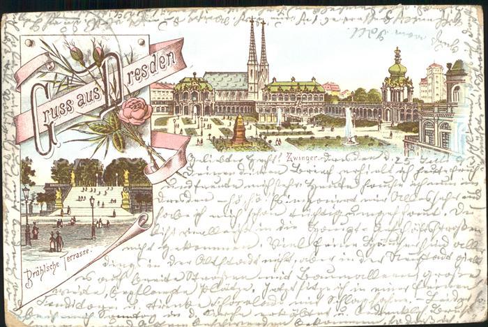 DRESDEN Elbe Zwinger Bruehl´sche Terrasse