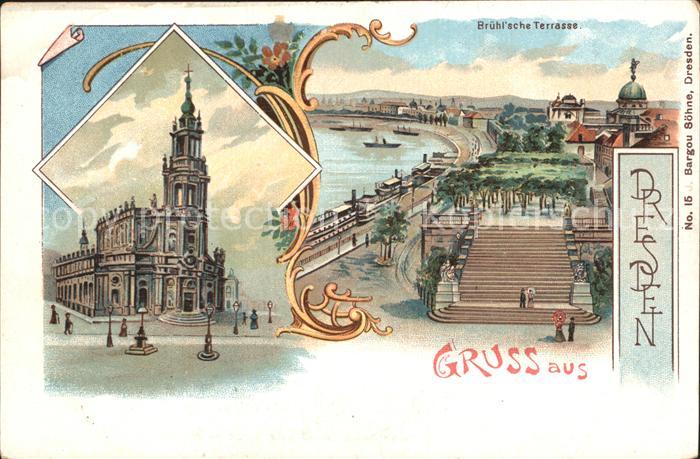 DRESDEN Elbe Bruehl´sche Terrasse