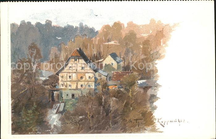 Hosterwitz Keppmuehle Kuenstlerkarte