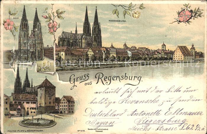 REGENSBURG Bayern Dom Moltke- Platz Roemerturm